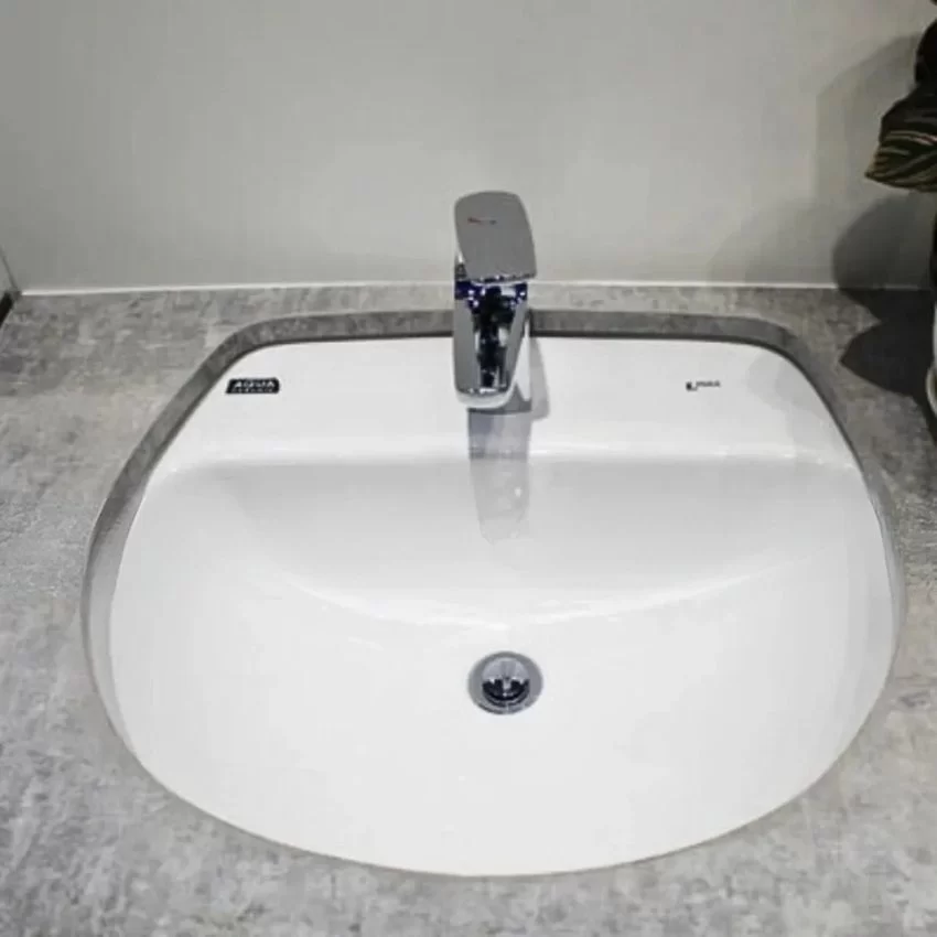 Chậu rửa mặt lavabo âm bàn INAX AL-2094V (AL2094V) men Aqua Ceramic 12 Chi tiết chậu INAX AL-2094V men Aqua Ceramic