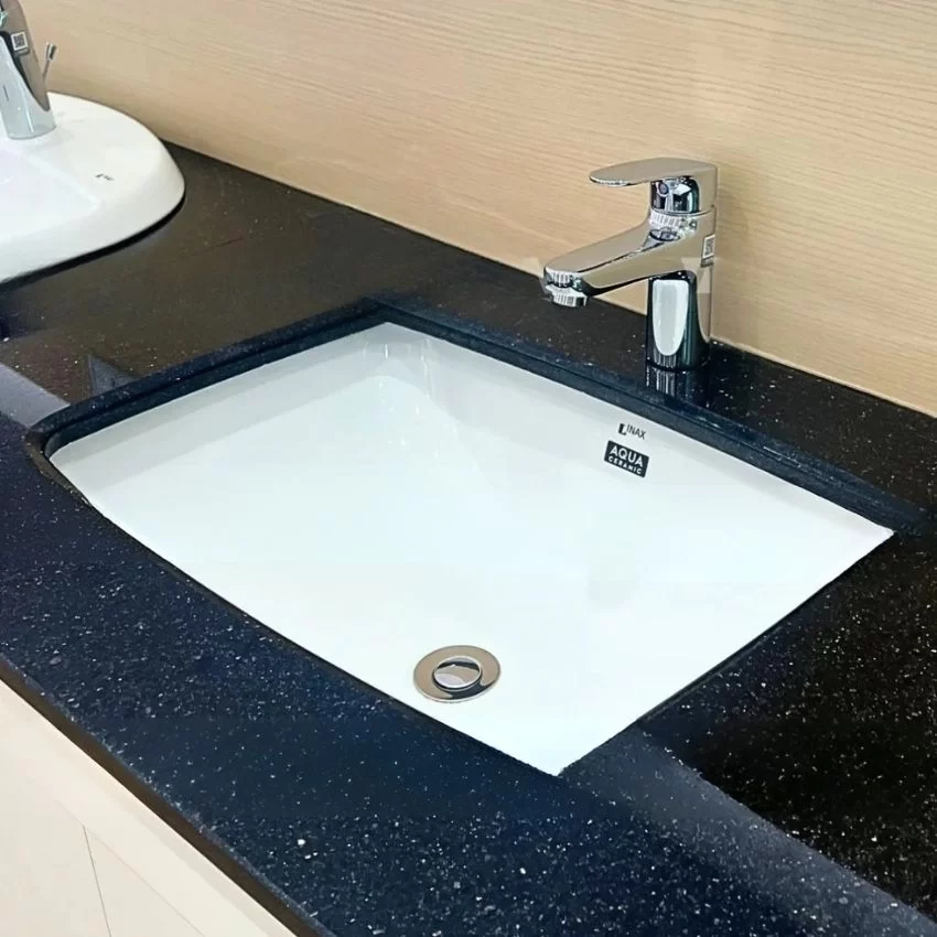Chậu rửa mặt lavabo âm bàn INAX AL-2298V (AL2298V) men Aqua Ceramic 15 Hình ảnh tổng thể chậu rửa mặt INAX AL-2298V