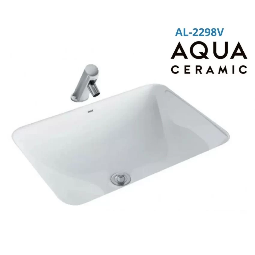 Chậu rửa mặt lavabo âm bàn INAX AL-2298V (AL2298V) men Aqua Ceramic 16 Thiết kế chữ nhật bo góc của lavabo INAX AL-2298V