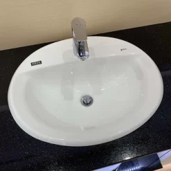 Chậu lavabo dương vành INAX AL-2395V (AL2395V) men Aqua Ceramic 11 Chau lavabo Inax Al 2395v duong vanh 4