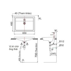 Chau lavabo Inax Al 2397v duong vanh 6