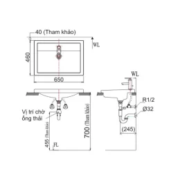 Chậu lavabo dương vành INAX AL-2397V (AL2397V) men Aqua Ceramic 10 Chau lavabo Inax Al 2397v duong vanh 6
