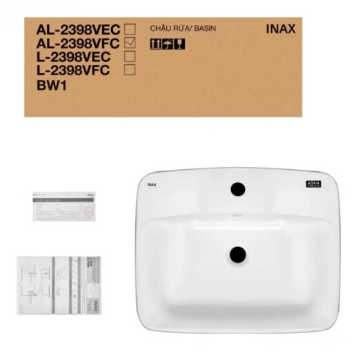 Chau lavabo Inax Al 2398v duong vanh 3