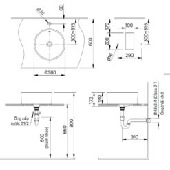 Chau lavabo Inax Al 295V duong ban da 3
