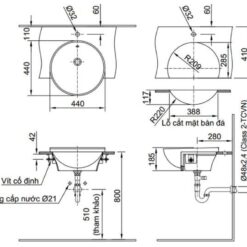 Chau lavabo Inax Al 333V ban am 6