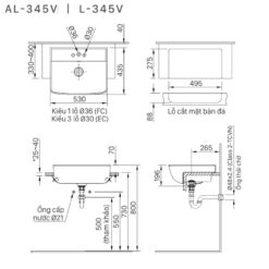 Chau lavabo Inax Al 345V ban am 8