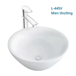 Chậu rửa lavabo đặt bàn INAX AL-445V (AL445V) men Aqua Ceramic 11 Chau lavabo Inax Al 445v duong ban da 2