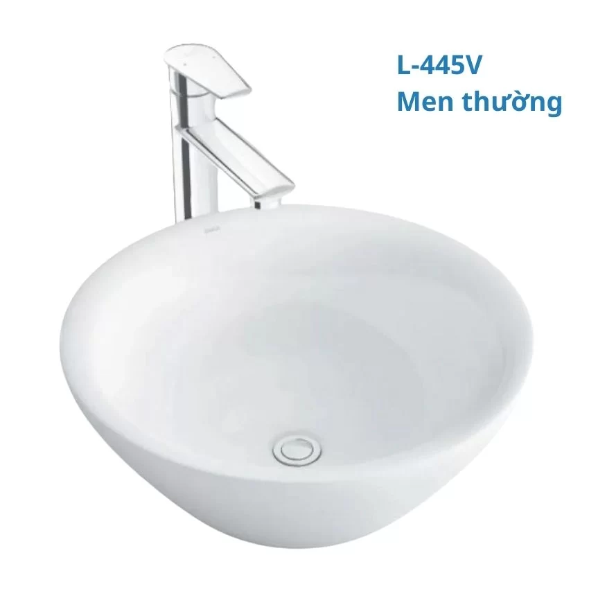 Góc nghiêng – Chậu Lavabo AL-445V Chậu AL-445V nhìn từ góc nghiêng