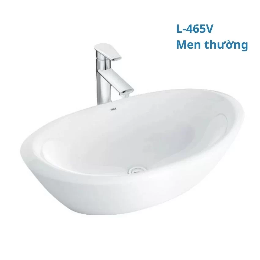 Góc nghiêng – Chậu Lavabo AL-465V Chậu AL-465V nhìn từ góc nghiêng