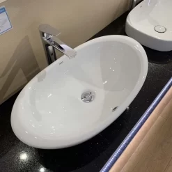 Chậu rửa lavabo đặt bàn INAX AL-465V (AL465V) men Aqua Ceramic 10 Chau lavabo Inax Al 465v duong ban da 6