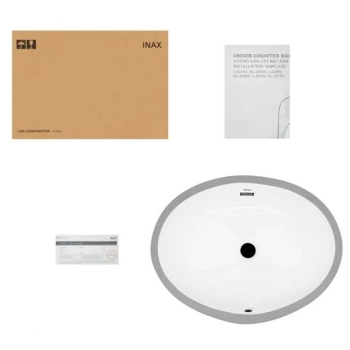 Chau lavabo Inax al 2293V am ban hinh oval 6