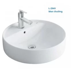 Chậu rửa lavabo đặt bàn INAX AL-294V (AL294V) men Aqua Ceramic 11 Chau lavabo Inax al 294v hinh tron dat duong ban da 2