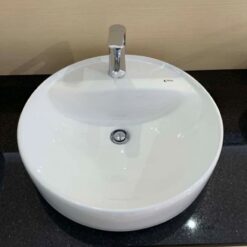 Chau lavabo Inax al 294v hinh tron dat duong ban da 5