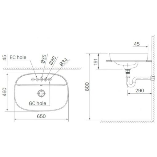 Chau lavabo Inax al 652v duong ban 4