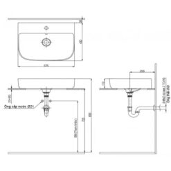 Chau lavabo Inax al s632v dat duong ban 4