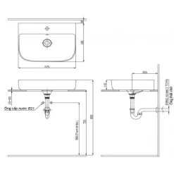 Chậu rửa lavabo đặt bàn INAX AL-632V (AL632V) men Aqua Ceramic 8 Chau lavabo Inax al s632v dat duong ban 4