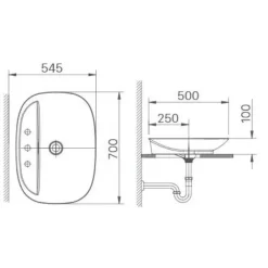 Chậu rửa lavabo đặt bàn INAX AL-S640V (ALS640V) men Aqua Ceramic 9 Chau lavabo Inax al s640v dat duong ban 5