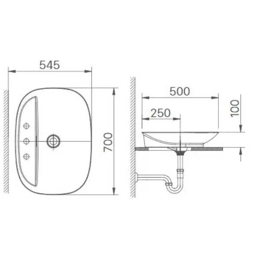 Chậu rửa lavabo đặt bàn INAX AL-S640V (ALS640V) men Aqua Ceramic 13 Thiết kế hiện đại của chậu rửa INAX AL-S640V, SKU AL-S640V