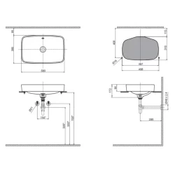 Chậu rửa lavabo đặt bàn INAX AL-299V (AL299V) men Aqua Ceramic 12 Chau lavabo duong ban Inax al 299v 3