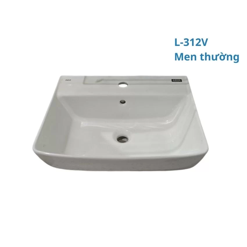 Góc nghiêng chậu lavabo AL-312V Chậu AL-312V nhìn từ góc nghiêng
