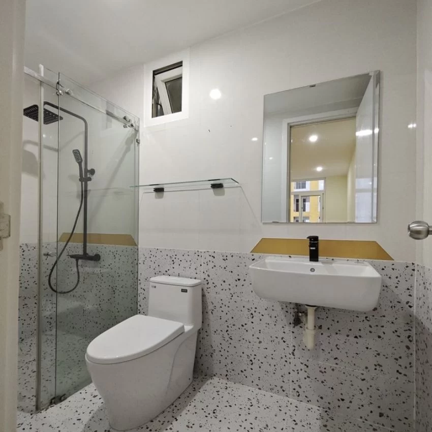 Vị trí lắp chậu lavabo AL-312V treo tường Chậu AL-312V thực tế treo tường