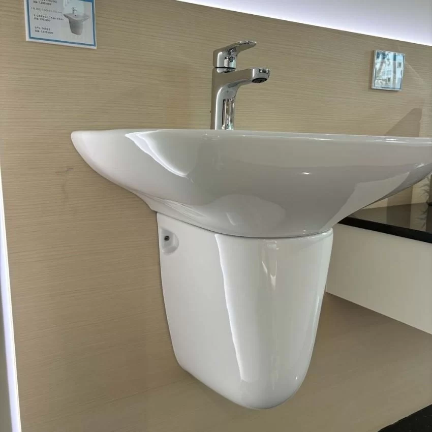 Chậu rửa lavabo treo tường INAX AL-289V (AL289V) men Aqua Ceramic 6 Chau lavabo treo tuong inax al 289v 3