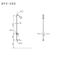 Sen tắm âm tường nóng lạnh INAX BFV-28S (BFV28S)