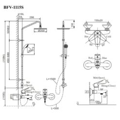 Bộ sen cây nóng lạnh INAX BFV-1115S (BFV1115S)