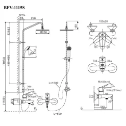 Bộ sen cây nóng lạnh INAX BFV-1115S (BFV1115S)