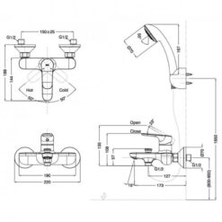 Bộ sen tắm nóng lạnh INAX BFV-1403S-8C (BFV1403S8C)