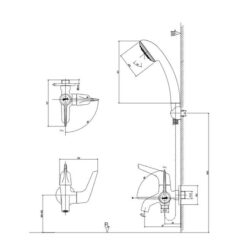 Bộ vòi sen tắm lạnh INAX BFV-17-4C (BFV174C)