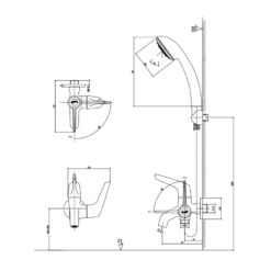 Bộ vòi sen tắm lạnh INAX BFV-17-8C (BFV178C)