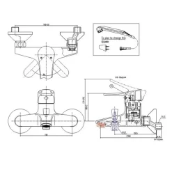 Bộ vòi sen tắm nóng lạnh INAX BFV-1003S (BFV1003S) 25 Bộ vòi sen tắm nóng lạnh INAX BFV-1003S (BFV1003S)