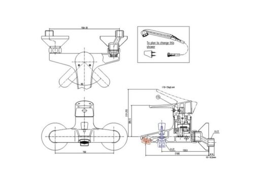 Bộ vòi sen tắm nóng lạnh INAX BFV-1003S (BFV1003S)