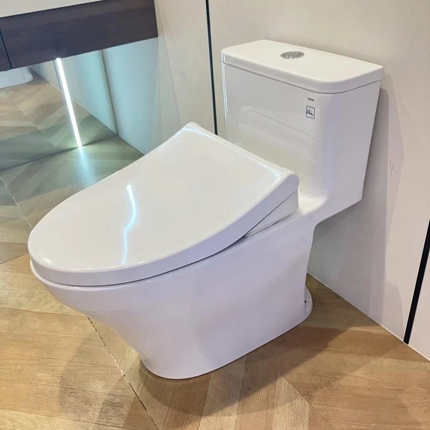 Bồn cầu 1 khối TOTO MS857DE4 nắp rửa cơ TCW1211A 6 Bồn cầu 1 khối TOTO MS857DE4 nắp rửa cơ TCW1211A
