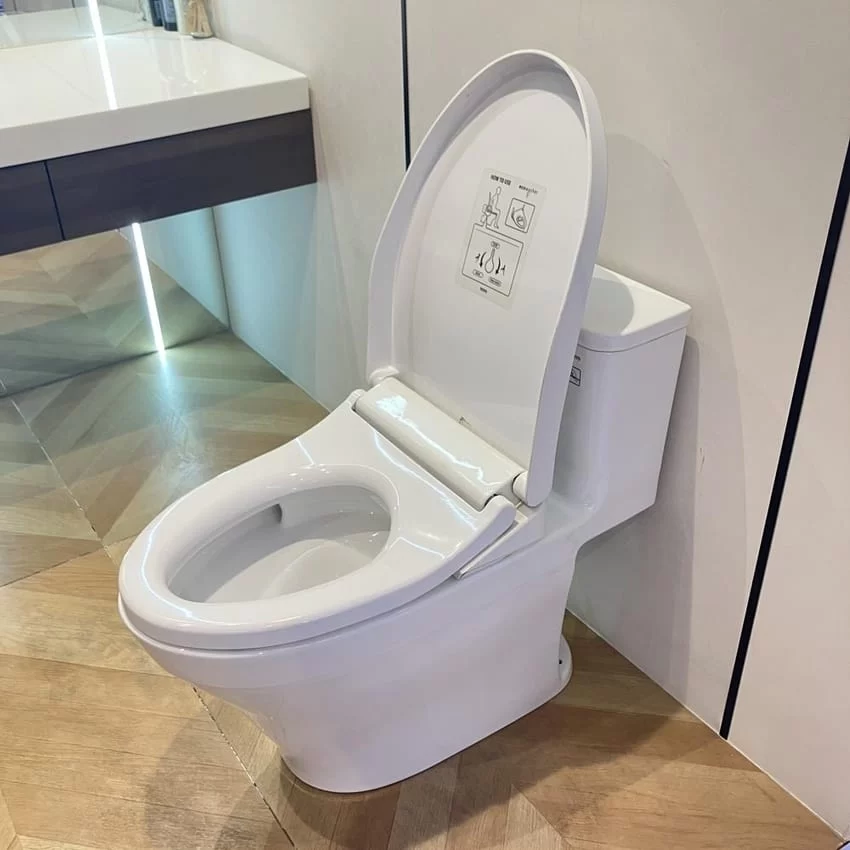 Bồn cầu 1 khối TOTO MS857DE4 SKU: MS857DE4#XW Bồn cầu 1 khối TOTO MS857DE4 nắp rửa cơ TCW1211A hình 5