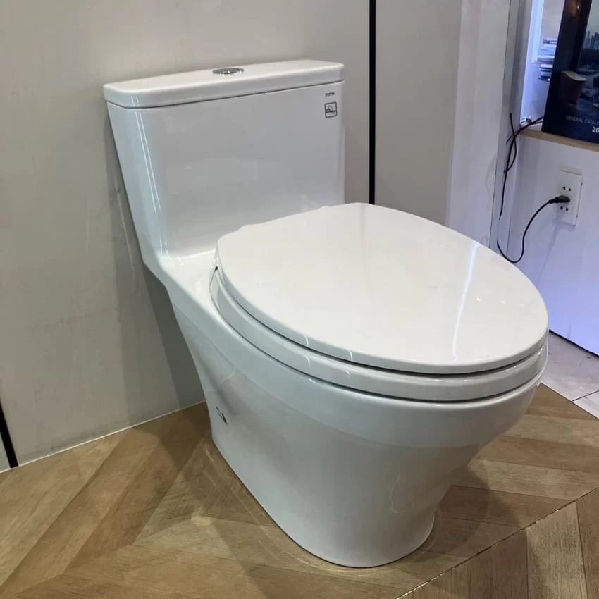 Bồn cầu 1 khối TOTO MS857DT2 nắp đóng êm TC393VS 16 Bồn cầu 1 khối TOTO MS857DT2 Nắp đóng êm TC393VS - SKU MS857DT2#XW