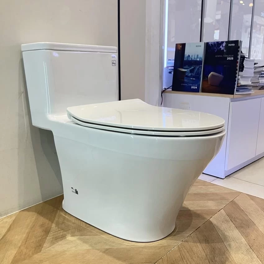 Bồn cầu 1 khối TOTO MS857DT8 - MS857DT8#XW Thiết kế bồn cầu TOTO MS857DT8 trong phòng tắm hiện đại