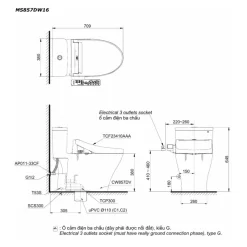 Bồn cầu 1 khối TOTO MS857DW16 nắp điện tử Washlet C2 TCF23410AAA 16 Bồn cầu 1 khối TOTO MS857DW16 nắp điện tử Washlet C2 TCF23410AAA