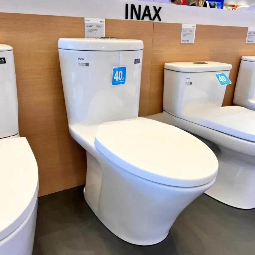 Bồn Cầu INAX AC-700VAN 2 khối nút nhấn xả men Aqua Ceramic 18 Bồn cầu INAX AC-700VAN