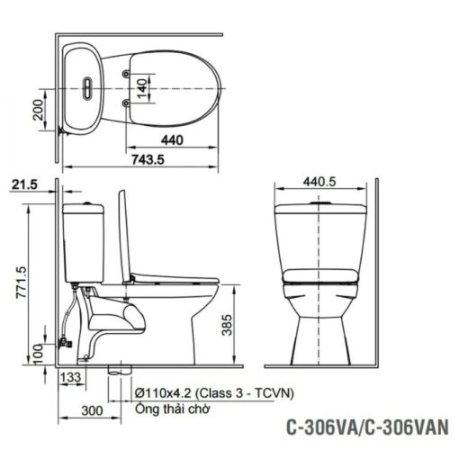 bon cau inax C 306VA nap thuong 6