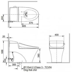bon cau inax ac 1017vrn 1 khoi aqua ceramic 3