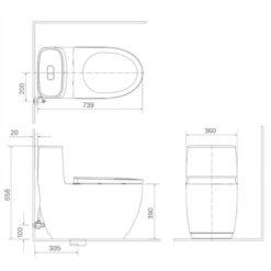 bon cau inax ac 1052vn 1 khoi Aqua Ceramic 3