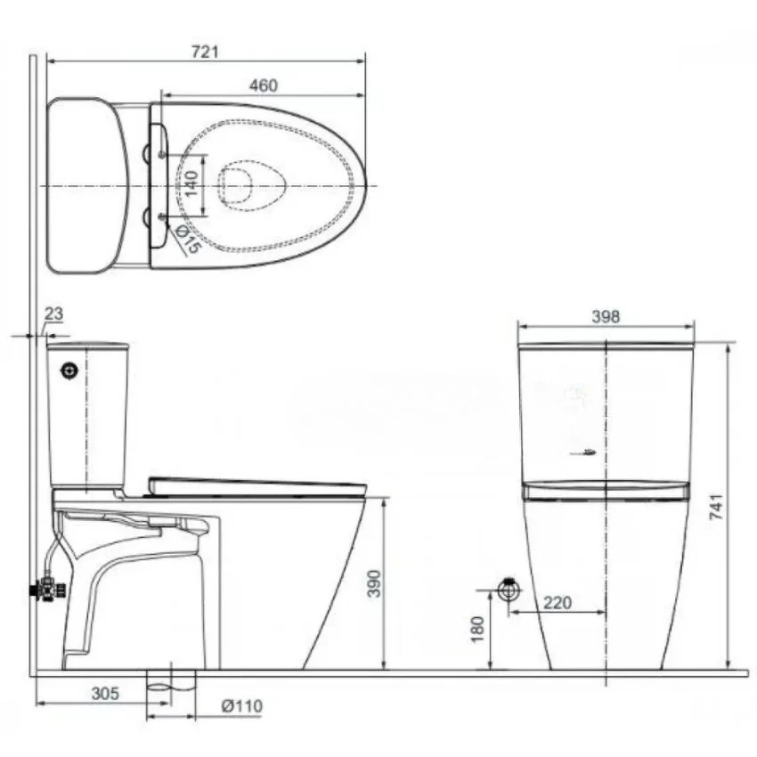 Ứng Dụng Bồn Cầu INAX ACT-602VN - SKU: ACT-602VN Ứng Dụng Bồn Cầu INAX ACT-602VN