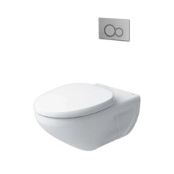 Bồn Cầu INAX AC-23PVN Treo Tường Thùng Nước Âm Xả Nút Nhấn