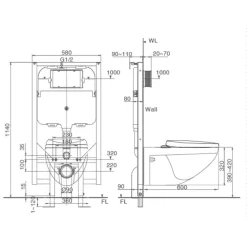 Bồn Cầu INAX AC-23PVN Treo Tường Thùng Nước Âm Xả Nút Nhấn 9 bon cau inax c 23pvn treo tuong thung nuoc am xa nut nhan 3
