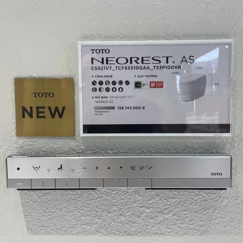 Bồn cầu thông minh Neorest AS TOTO CS921VT TCF85510GAA T53P100VR 11 Bồn cầu thông minh Neorest AS TOTO CS921VT TCF85510GAA T53P100VR