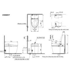 Bồn cầu thông minh Neorest DH TOTO CS988VT TCF9575Z T53P100VR 18 Bồn cầu thông minh Neorest DH TOTO CS988VT TCF9575Z T53P100VR