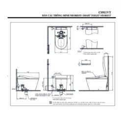 Bồn cầu thông minh Neorest LS TOTO CS911VT TCF87120GAA T53P100VR