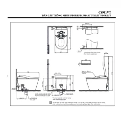 Bồn cầu thông minh Neorest LS TOTO CS911VT TCF87120GAA T53P100VR 15 Bồn cầu thông minh Neorest LS TOTO CS911VT TCF87120GAA T53P100VR